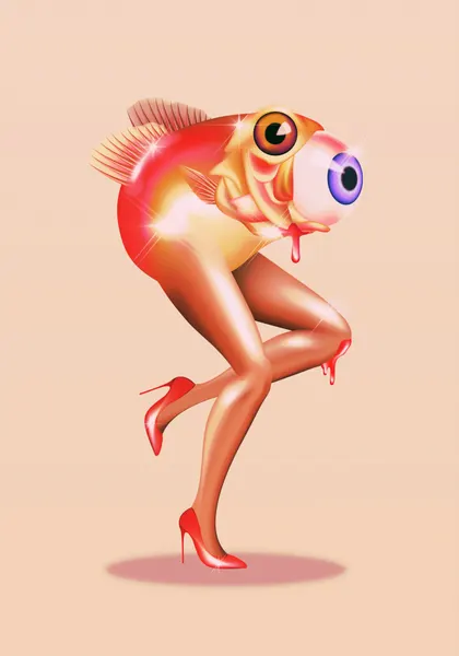 Surreal Goldfish Glamour by Paulina Almira