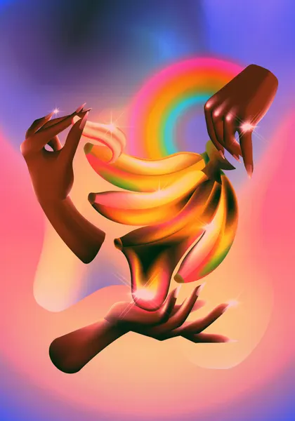 Surreal Fruit Hands by Paulina Almira