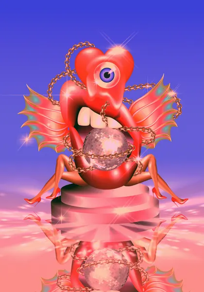 Surreal Disco Heart by Paulina Almira