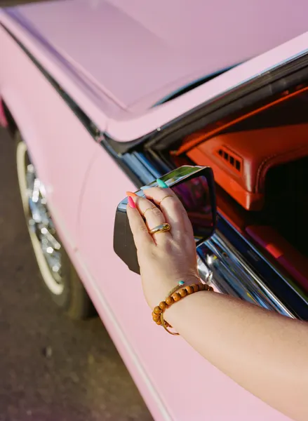 Stylish Hand Pink Car by Bethany Young