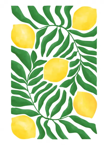 Vibrant Lemon Leaves by Elena Ristova