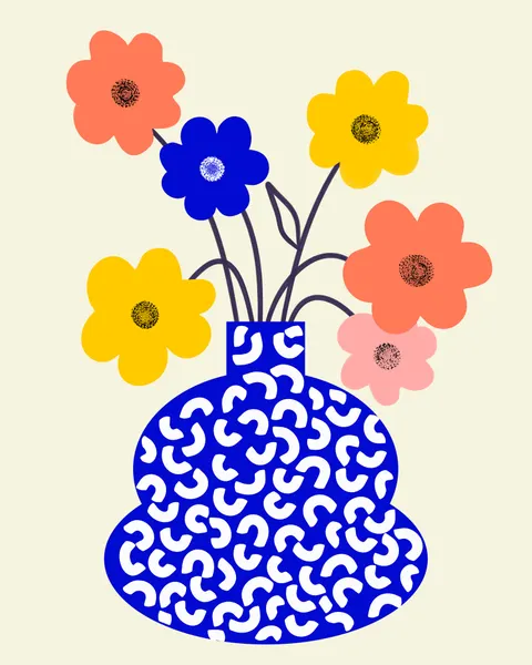 Colorful Abstract Flowers by Uma Gokhale