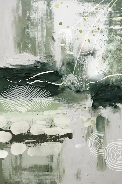 Abstract Green Serenity by Sally Ann Moss