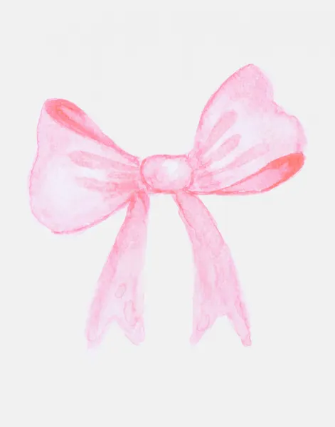 Pink Watercolor Bow by Jolly and Dash