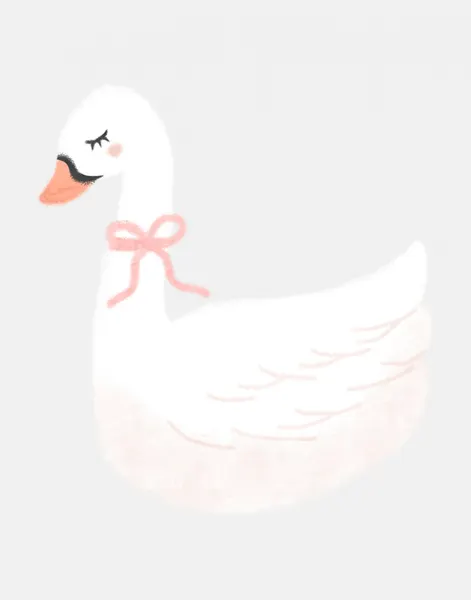 Cute Swan with Bow by Jolly and Dash