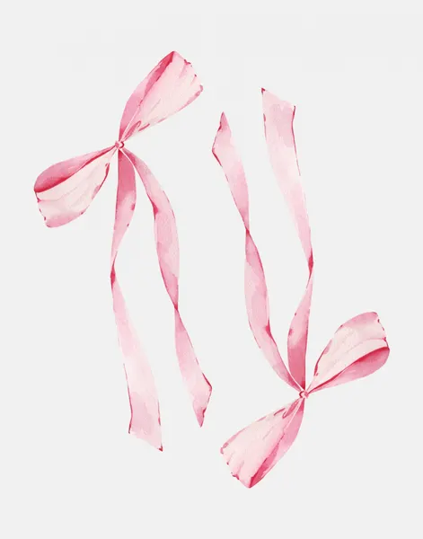 Delicate Pink Ribbons by Jolly and Dash