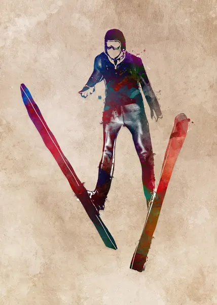 Colorful Ski Jumper by Justyna Jaszke