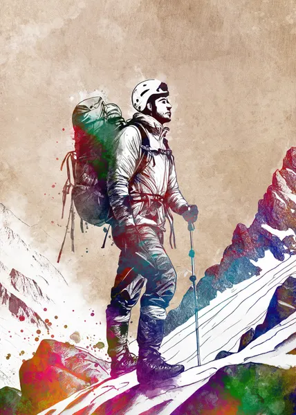 Vibrant Mountain Ascent by Justyna Jaszke