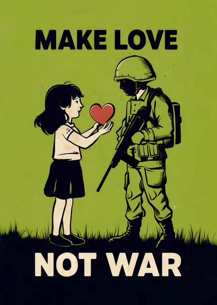 Child Offers Soldier Heart by Andreas Magnusson