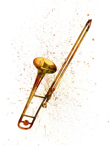 Golden Trombone Splash by Michael Tompsett