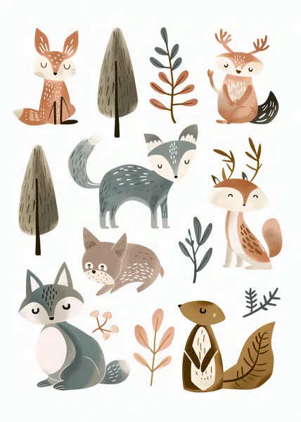 Whimsical Woodland Animals by Andreas Magnusson