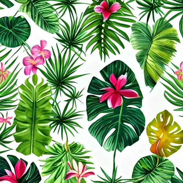 Lush Tropical Flora by Uma Gokhale