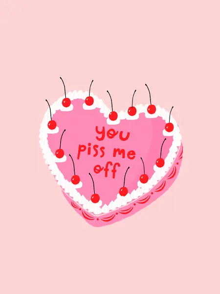 Sarcastic Heart Cake by Aislinn Simmonds