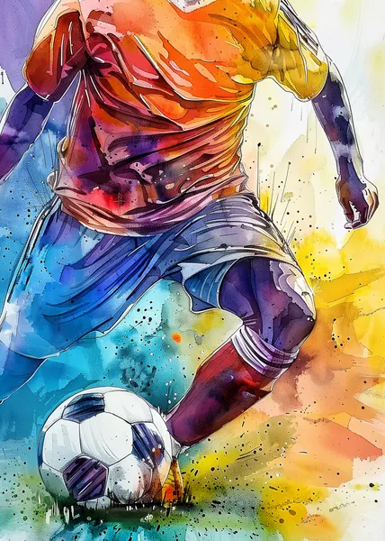 Vibrant Soccer Action by Justyna Jaszke