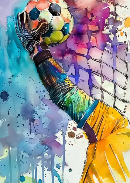 Vibrant Goalkeeper Save by Justyna Jaszke