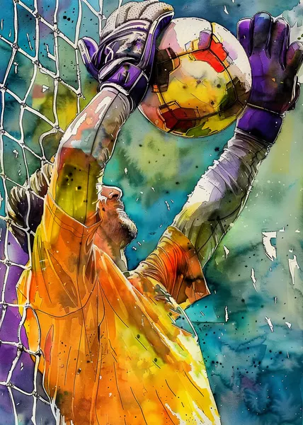 Vibrant Goalkeeper Save by Justyna Jaszke