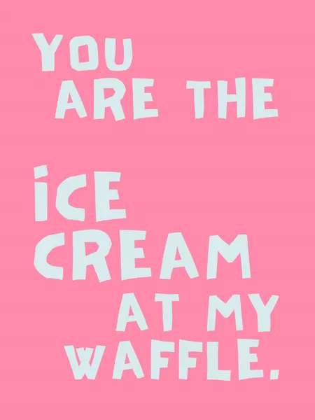 Sweet Waffle Love Quote by Ohkimiko