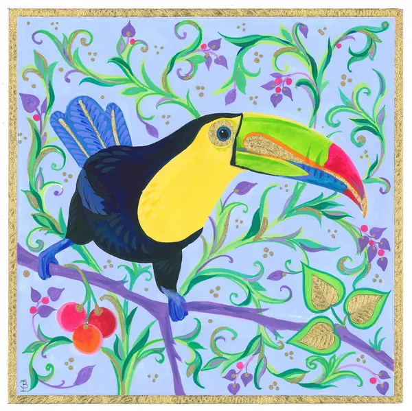 Colorful Beak Perched On A Branch by Isabelle Brent