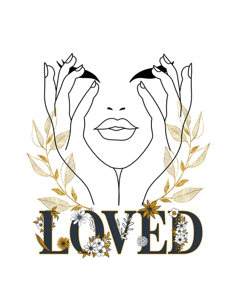 Loved Woman Line Art by Alva Jumath