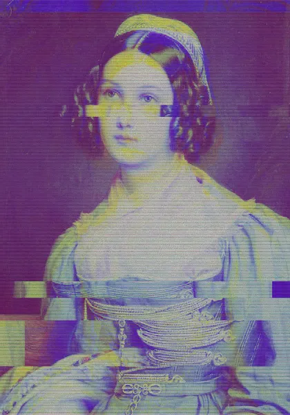 Vintage Glitch Portrait by The Art Concept