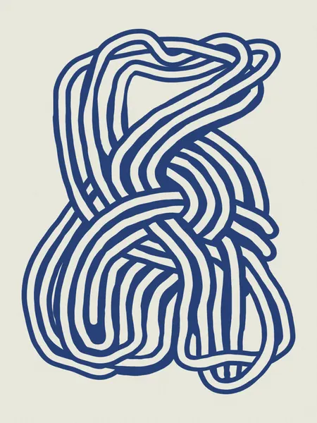 Intertwined Blue Lines by Little Dean