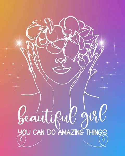 Beautiful Girl Floral Dream by Alva Jumath