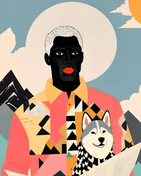 Serene Man Husky Mountains by Uma Gokhale