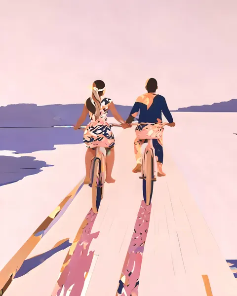 Romantic Bike Ride by Uma Gokhale