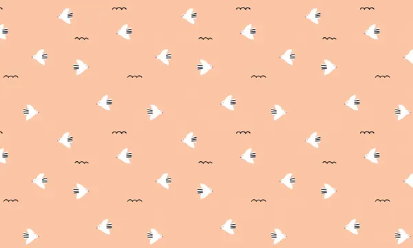 Peach Fish Pattern by Maren Gross