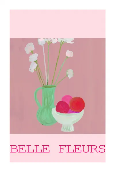 Pink Floral Still Life by cartissi