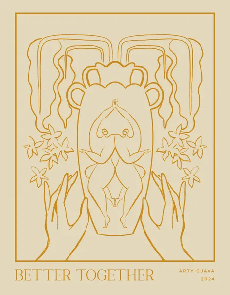 Vessel Collection : Better Together (LineArt) by Arty Guava