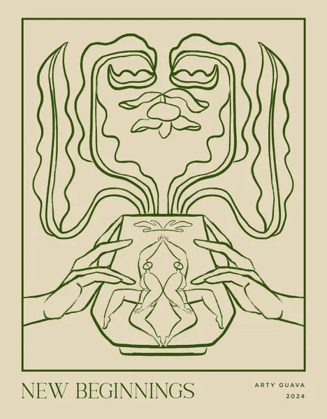 Vessel Collection : New Beginnings (LineArt) by Arty Guava