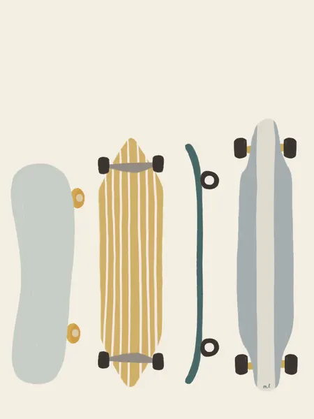 Pastel Skateboard Lineup by Menina Lisboa