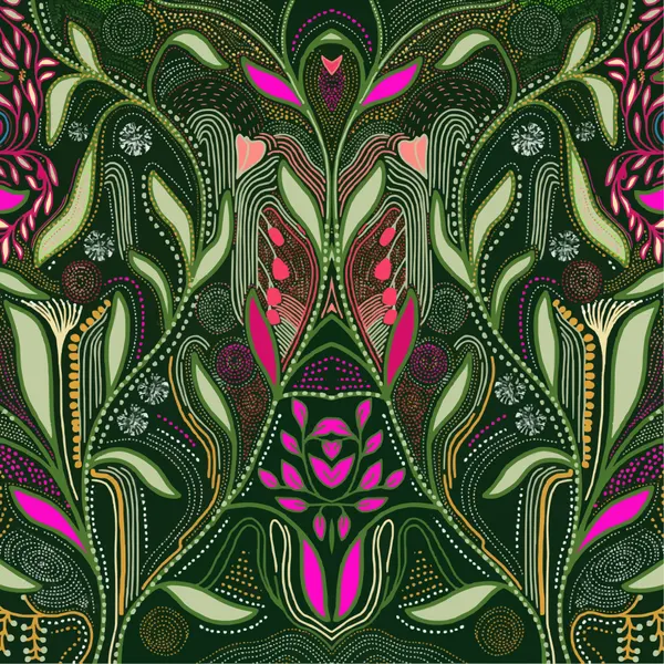 Vibrant Floral Symmetry by Josie George