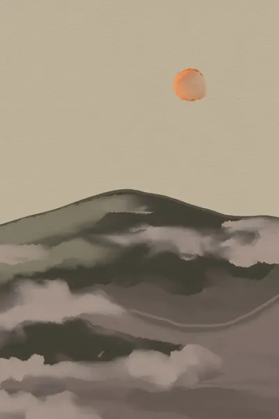 Serene Mountain Sunrise by Josie George