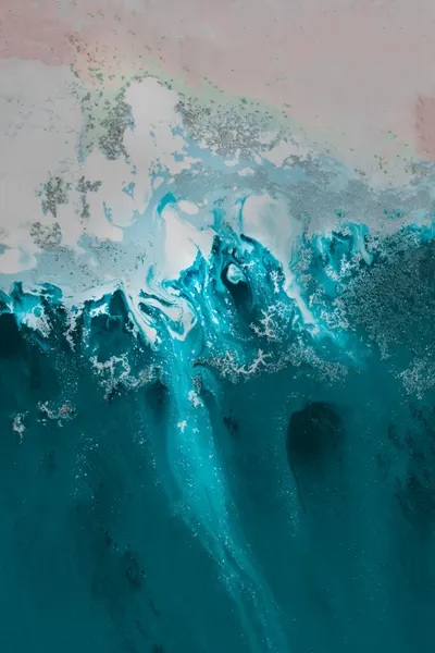 Water Vibrant Aqua  Drop Off Trickle by Petra Meikle de Vlas