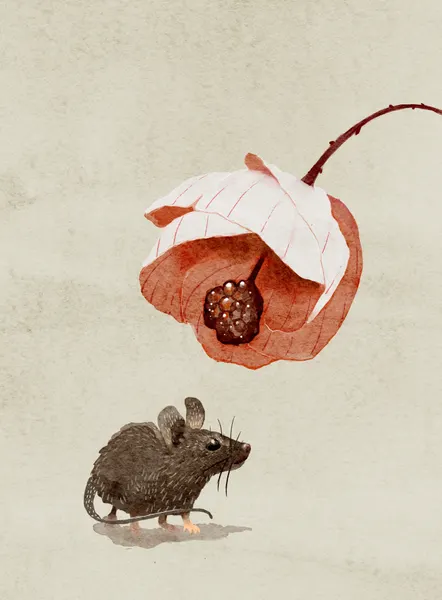 Mouse and Flower by Katie O'Shea