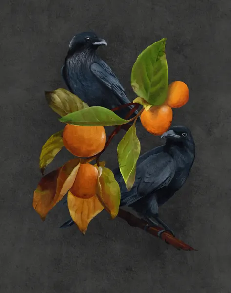 Crows and Persimmons by Katie O'Shea