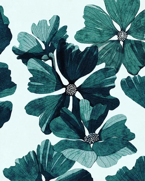 Blue Flowers by Katie O'Shea