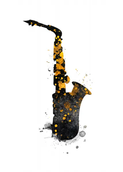 Jazz Saxophone Art by Justyna Jaszke