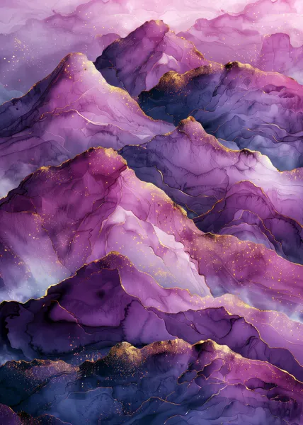 Purple Golden Peaks by Justyna Jaszke
