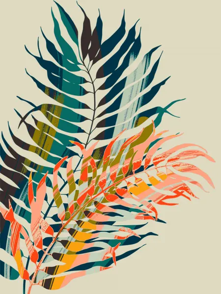 Colorful Tropical Foliage by Annick