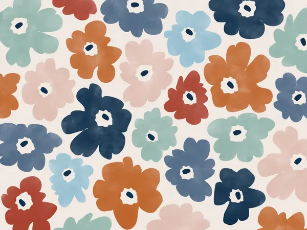 Colorful Abstract Blooms by Elena Ristova