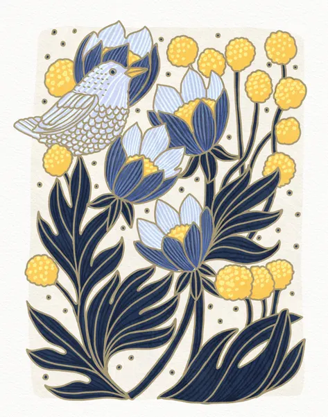 Birds and flowers by Katie O'Shea