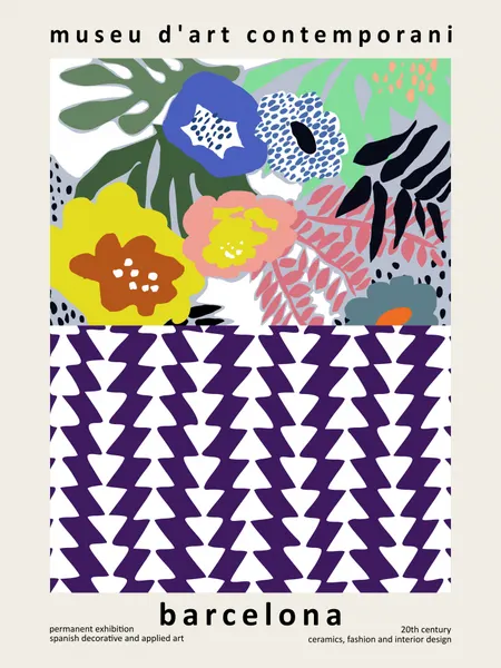 Abstract Floral Pattern Barcelona by Annick