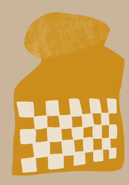 Golden Checkered Form by THE MIUUS STUDIO