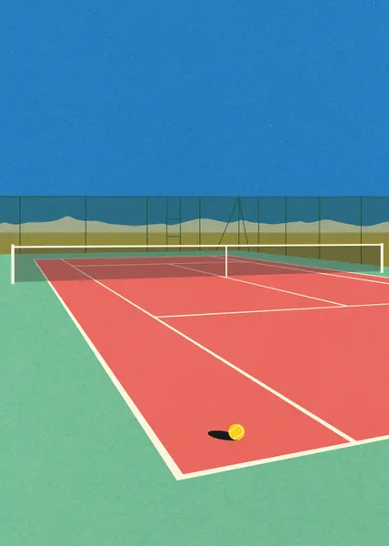 Tennis Court In the Desert by Rosi Feist