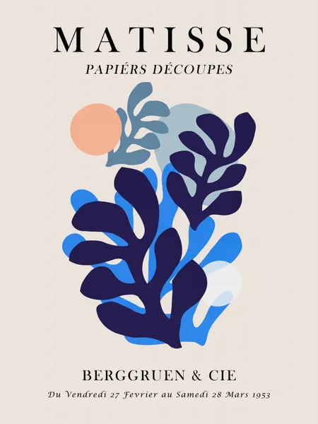 Blue Organic Cutout Shapes by Vitor Costa