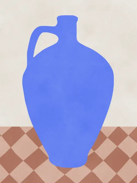 Minimal Blue Jug by Vitor Costa