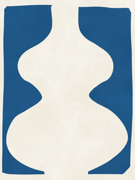 Organic Blue Minimal Shape by Vitor Costa